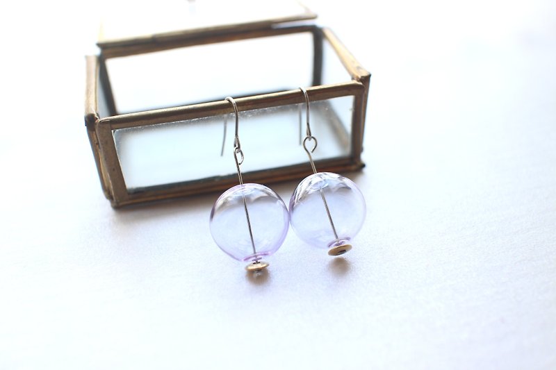Purple bubbles-Handmade earrings - Earrings & Clip-ons - Copper & Brass Purple