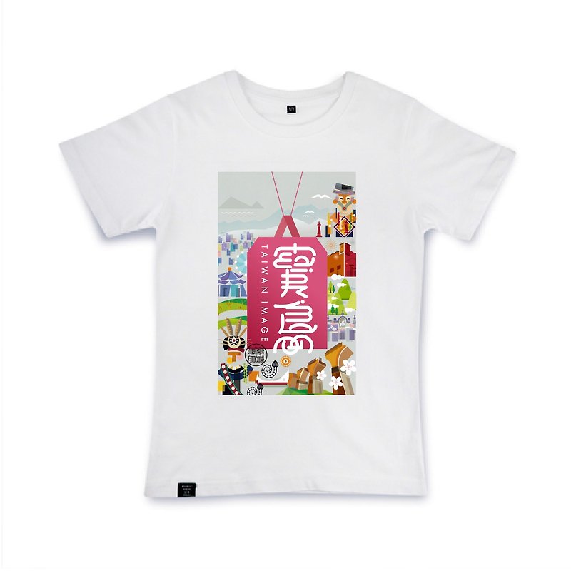 Taiwan flip text│Treasure Island Classic T-White - Unisex Hoodies & T-Shirts - Cotton & Hemp Multicolor