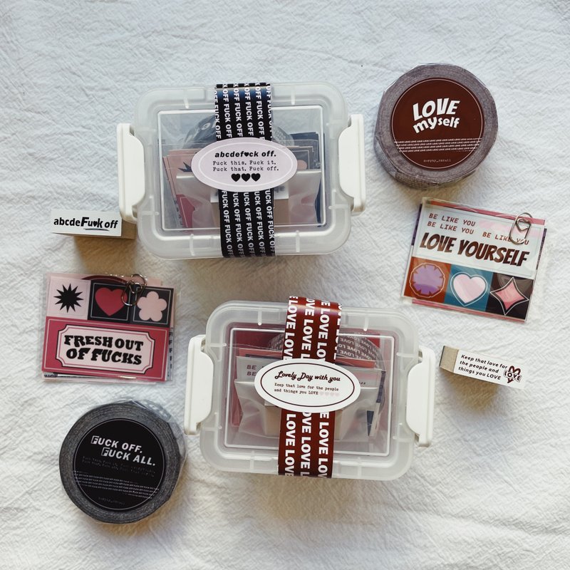 Love's coffret- washi tape stamp sticker world-weary love story series - มาสกิ้งเทป - กระดาษ 