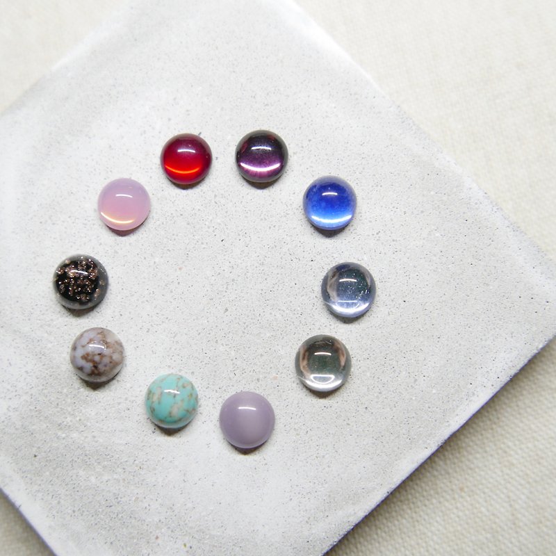 Daily department. Czech crystal glass earrings. Ten colors - ต่างหู - แก้ว หลากหลายสี