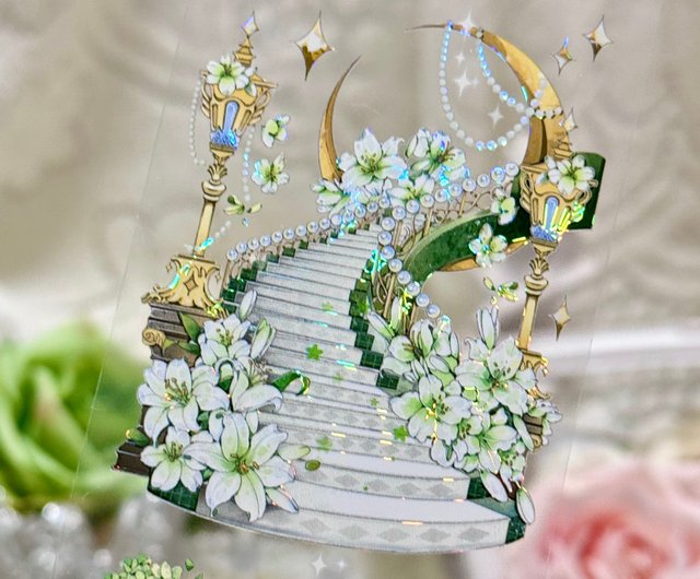 新品② 海外マスキングテープ　装飾　PET 階段 春神階段 PET紙テープ シェルライト 10m巻 - ショップ 李富貴