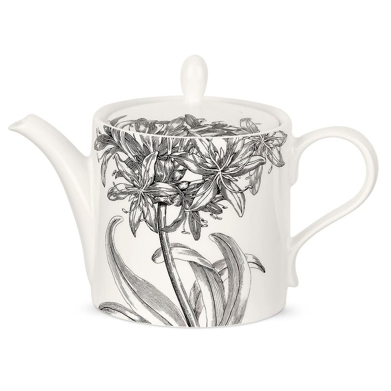 Agapanthus 優雅百子蓮系列-1.1L茶壺 - 咖啡壺/咖啡周邊 - 瓷 白色