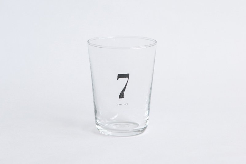 【+t企劃】數字杯-黑 7 - 玻璃杯 - 玻璃 透明