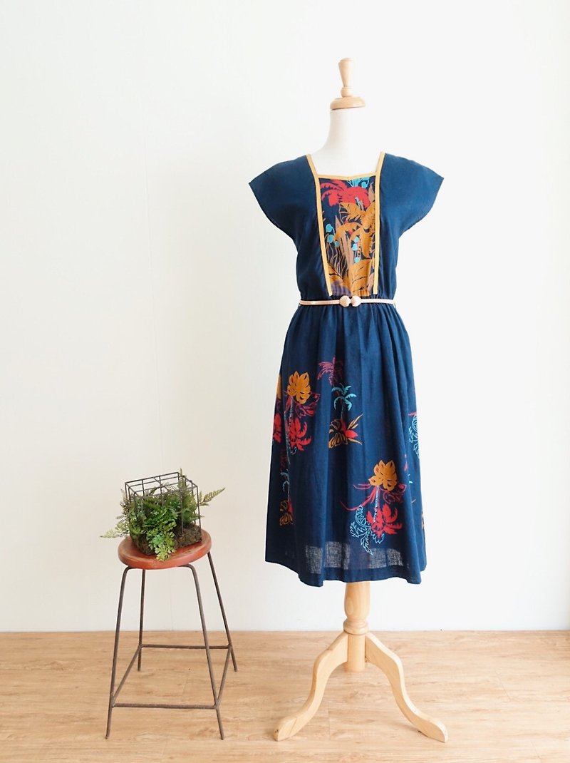 Vintage / 連袖洋裝 no.126 tk - 洋裝/連身裙 - 棉．麻 多色