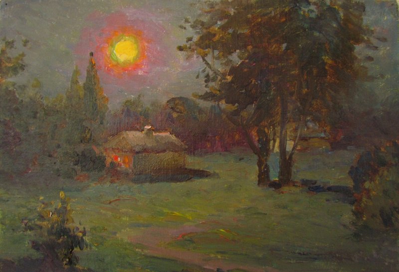 Ukraine landscape oil painting, Ukrainian artist, landscape - 牆貼/牆身裝飾 - 其他材質 