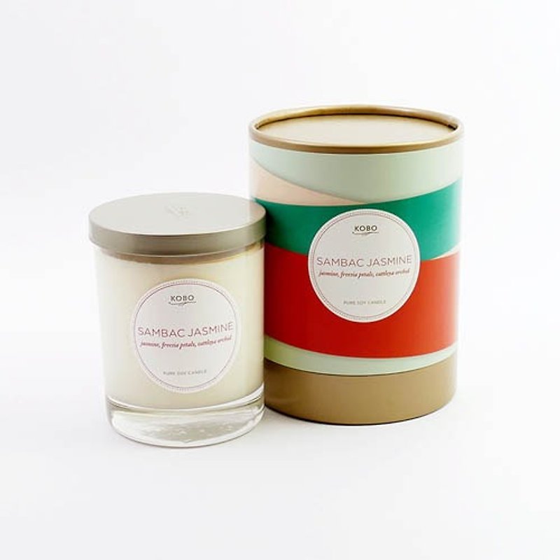 [KOBO] American Soybean Oil Candle - Jasmine Orchid (330g/combustible 80hr) - Candles & Candle Holders - Wax 