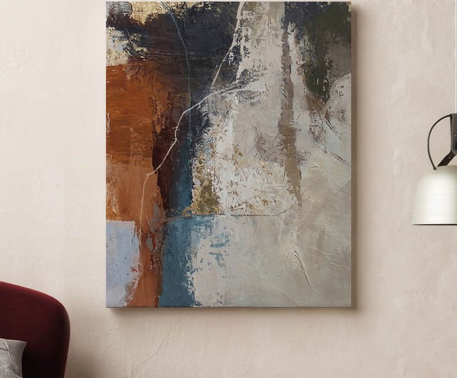 抽象画　ベージュ　ブラウン　グレー　ブラック　絵画　海外　アート作品 1_4f977045ff4db1e492d08aec97f0