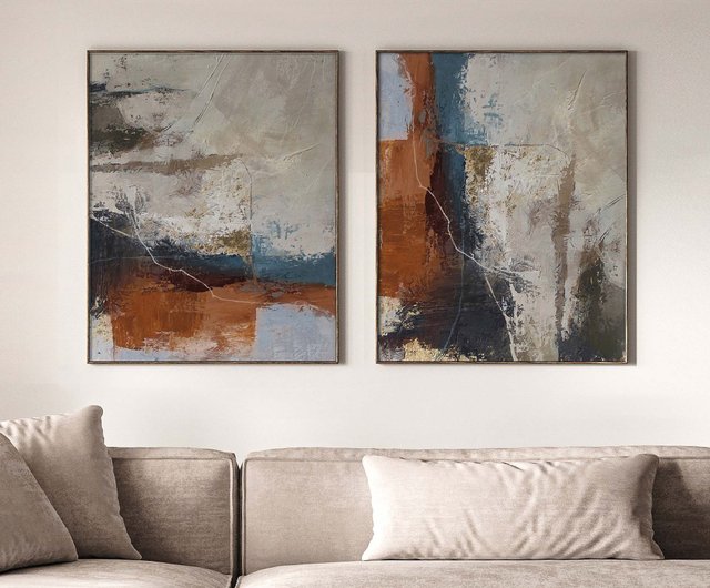 抽象画　ベージュ　ブラウン　グレー　ブラック　絵画　海外　アート作品 Amazon.co.jp: Acolabare ベージュ抽象画 ニュートラルアート