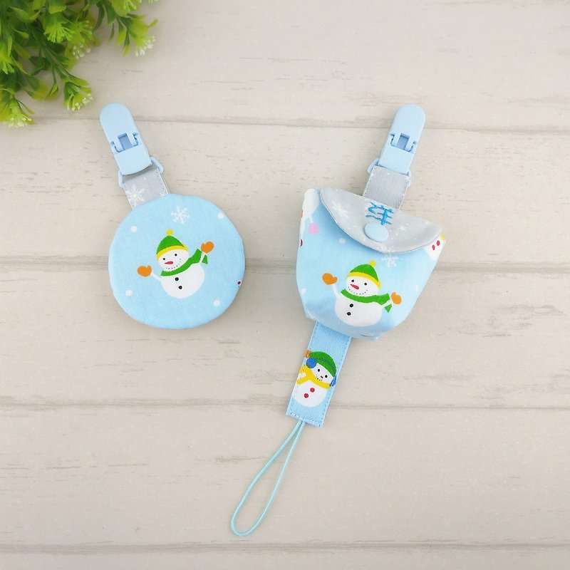 Happy Snowman - 2 colors available. 3 piece group (fun bag can be increased by 40 embroidered name) - ของขวัญวันครบรอบ - ผ้าฝ้าย/ผ้าลินิน สีน้ำเงิน