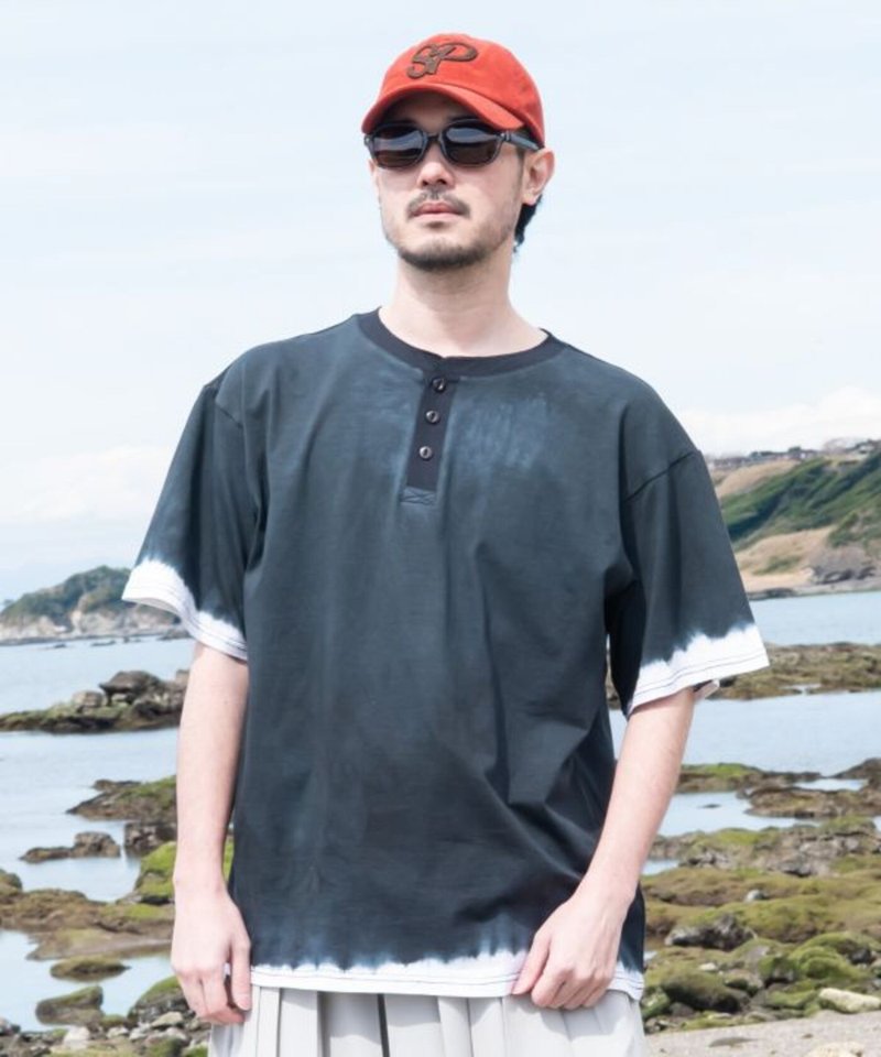 【熱門預購】簡約禪意靜謐雲墨紮染排釦上衣 (3色) 7IA-5220 - 男襯衫/休閒襯衫 - 棉．麻 