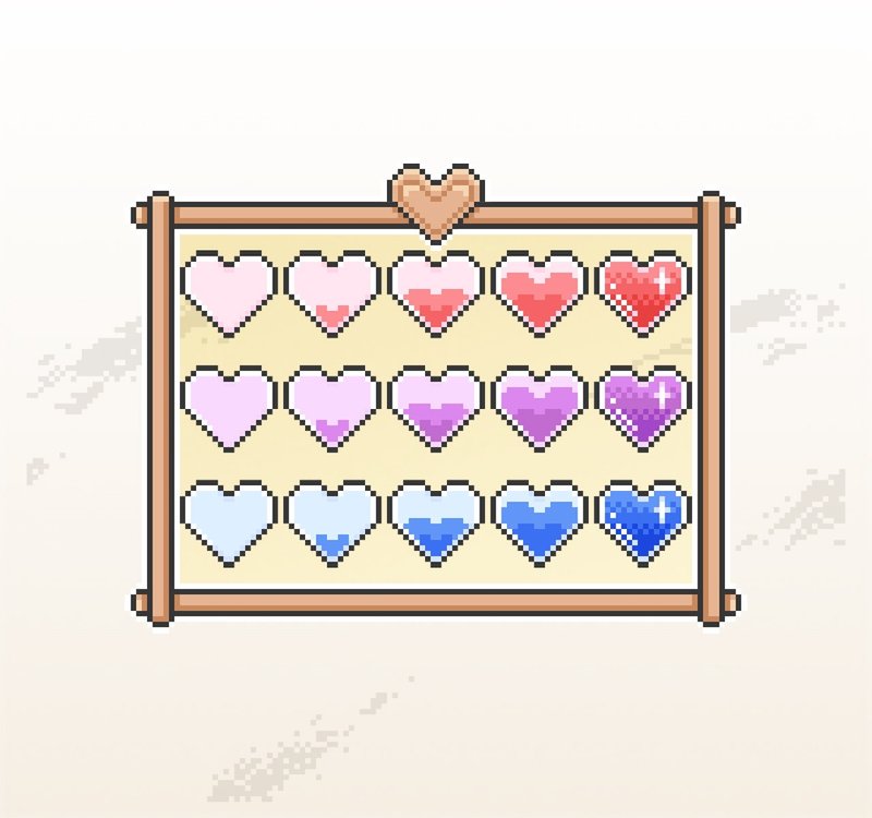 Twitch 訂閱者徽章 小奇點徽章 懷舊像素風 玻璃心 - Logo 設計/圖案設計 - 其他材質 