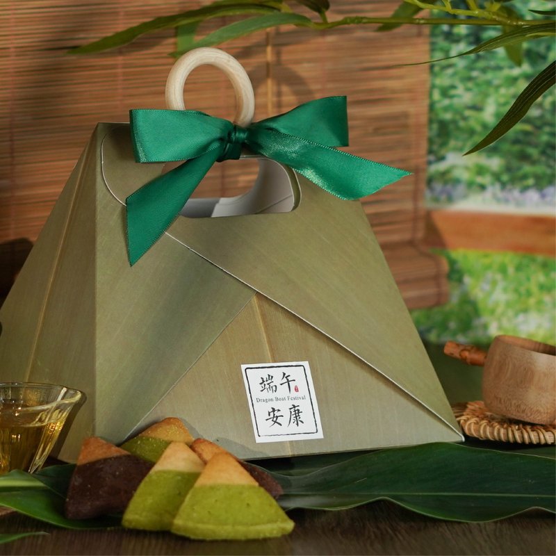 【端午粽禮】 粽子手工餅乾禮盒 端午禮盒端午節禮盒推薦 - 手工餅乾 - 紙 綠色