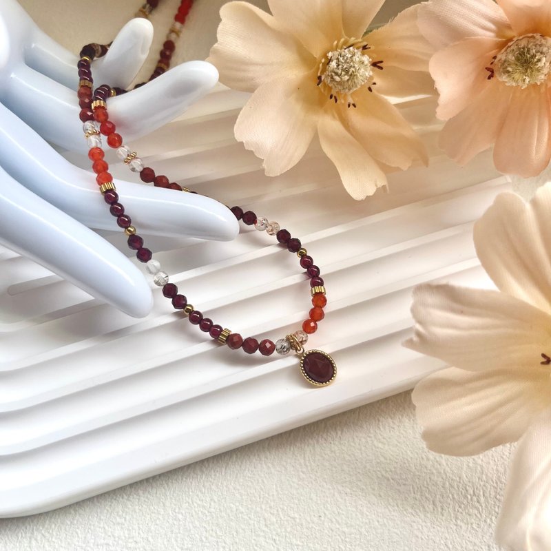 Mars X Forged in Flame Cosmic Resonance Planetary Energy Design Series Necklace - สร้อยคอ - เครื่องประดับพลอย 