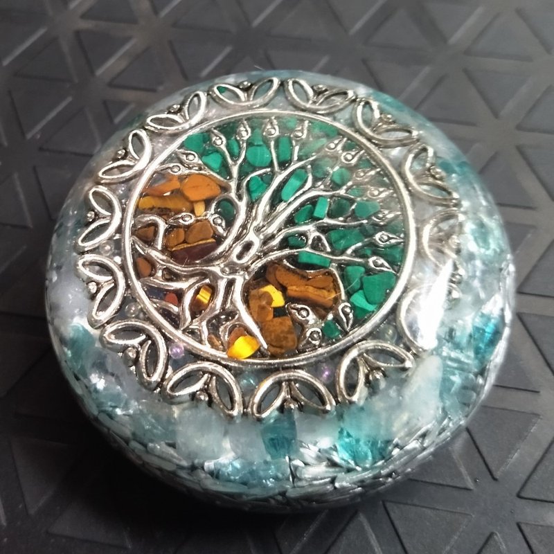 生命之樹・喉輪奧剛能量塔 - 擺飾/家飾品 - 水晶 藍色