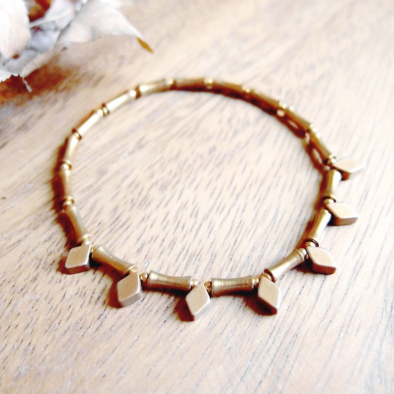 ♦ ViiArt ♦ ♦ grass skirt custom brass bracelet - Bracelets - Other Metals Gold