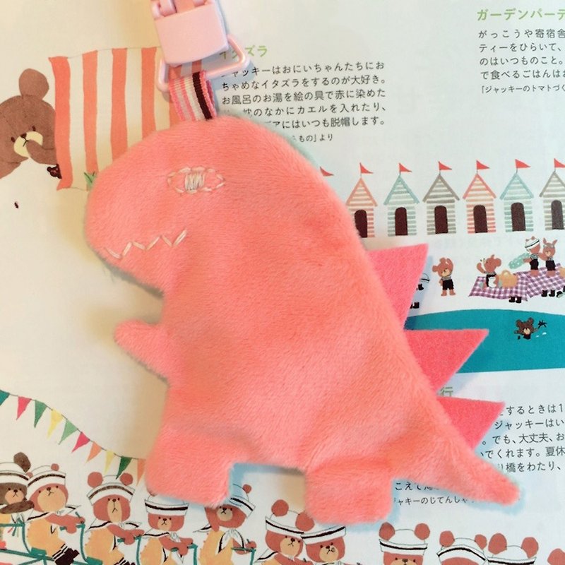 Little pink dragon hand-made safe talisman bag / lucky bag + embroidered characters - อื่นๆ - ผ้าฝ้าย/ผ้าลินิน สีเขียว