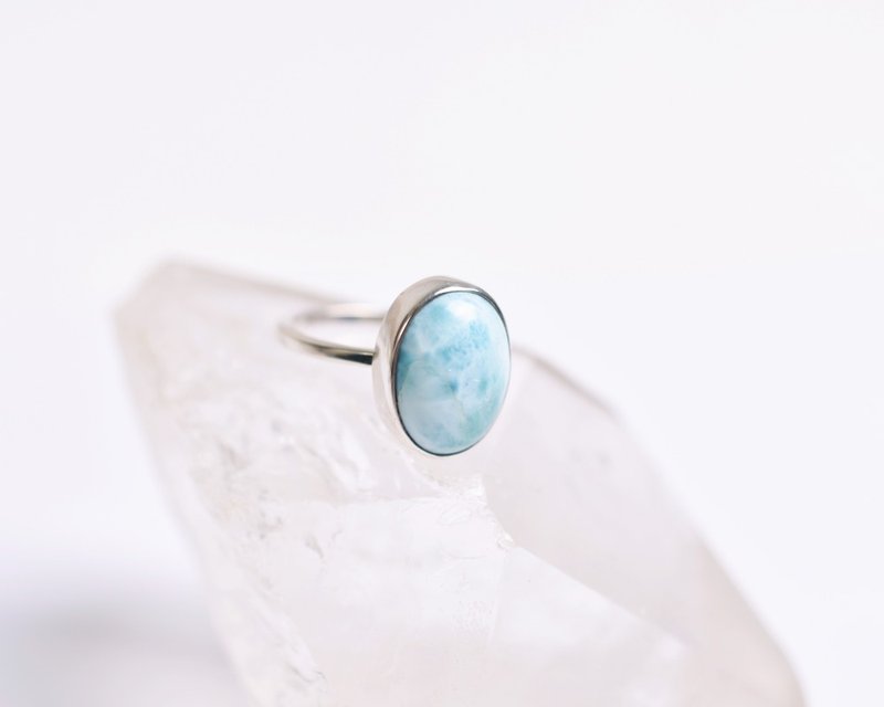 Silver925 Larimar Silver ring - แหวนทั่วไป - เงินแท้ สีน้ำเงิน