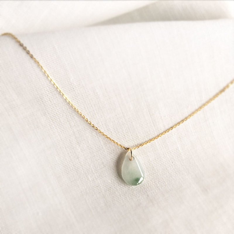K14GF Jade Necklace - 項鍊 - 寶石 綠色