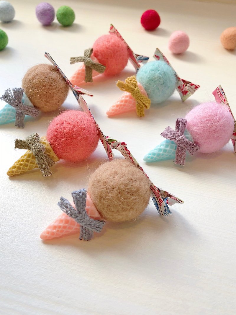 Ice cream cone child children hairpin to the sea folder - Hair Accessories - Other Materials Multicolor
