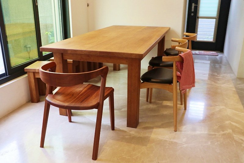 Solid wood dining table-【Classic】square-leg dining table - โต๊ะอาหาร - ไม้ 