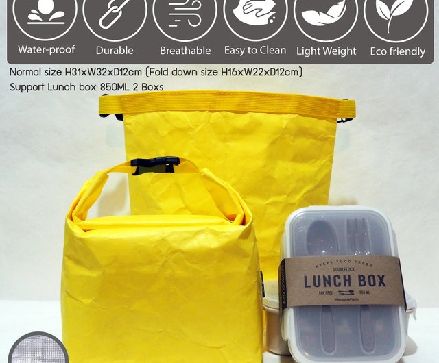 Tote thermal washable paper bag Newspaper Design - Shop Craftbag Thailand  Lunch Boxes - Pinkoi