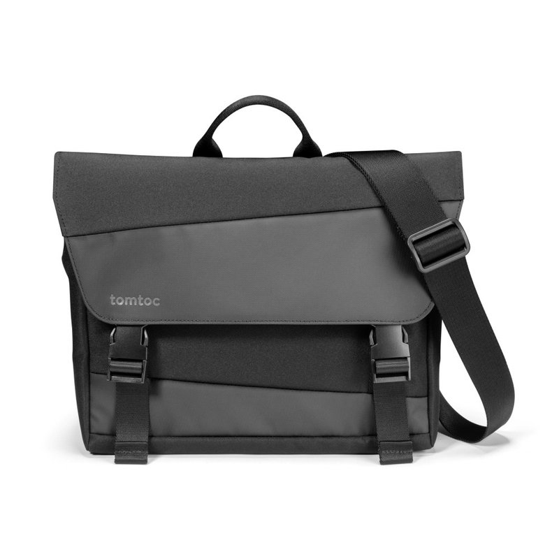 Tomtoc Business Series•Geometric Crossbody Bag - Messenger Bags & Sling Bags - Polyester Black