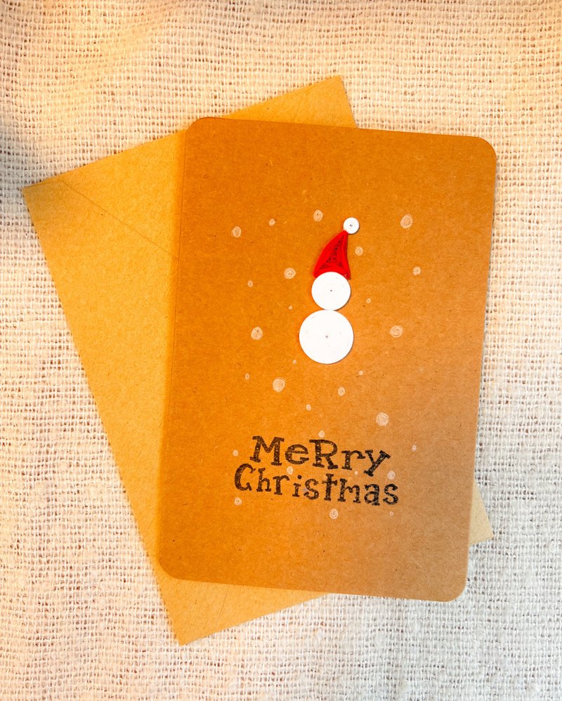 Christmas Scroll Cards - The Snowman - การ์ด/โปสการ์ด - กระดาษ สีนำ้ตาล