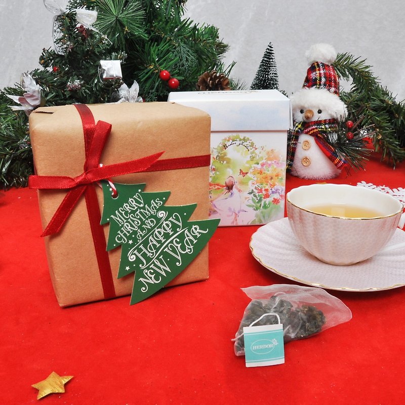 聖誕隨身分享包 / 多種口味 / 茶包8入 / 獨立包【聖誕交換禮物】 - 茶葉/漢方茶/水果茶 - 其他材質 橘色
