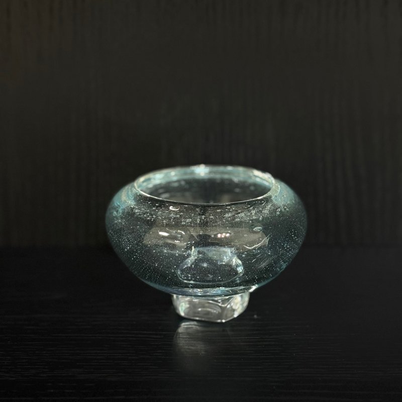 玻璃碗淺藍紫六角足 - 碗 - 玻璃 