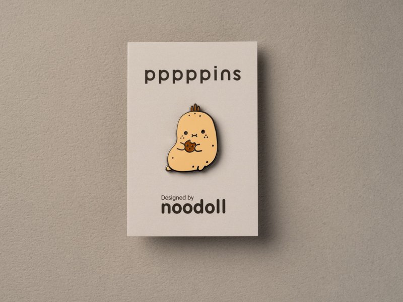 pppppins x Noodoll Ricespud Enamel Pin - Brooches - Other Metals Yellow