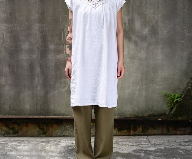 1900-30s France antique linen Dress - Shop GoYoung Vintage One