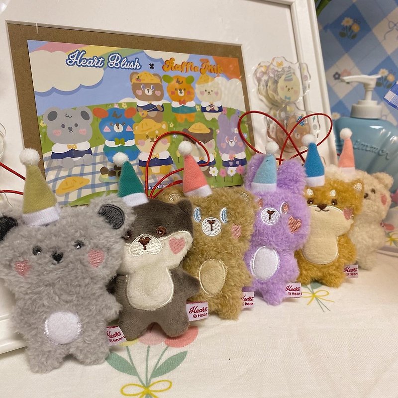 วัสดุอื่นๆ พวงกุญแจ หลากหลายสี - Hong Kong original bear, rabbit, puppy, Shiba Inu, otter, koala, hat, pendant, bag, pendant