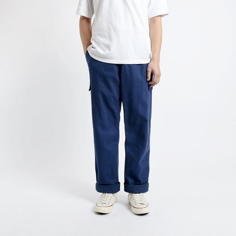 Italy Navy Moleskin Work Pant - Men's Pants - Other Materials Blue