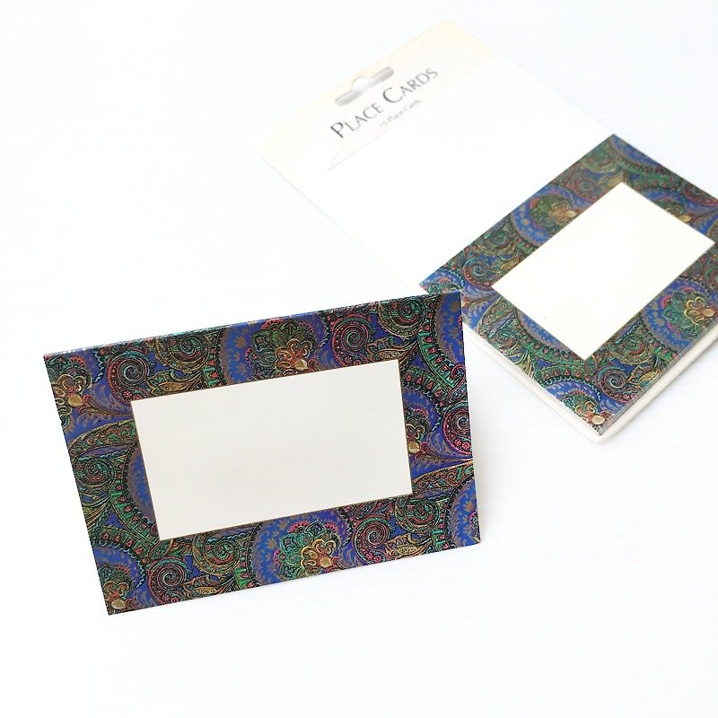 美國邊框圖騰小型邀請卡/桌邊卡(10入) | Peggy Toole - 卡片/明信片 - 紙 藍色