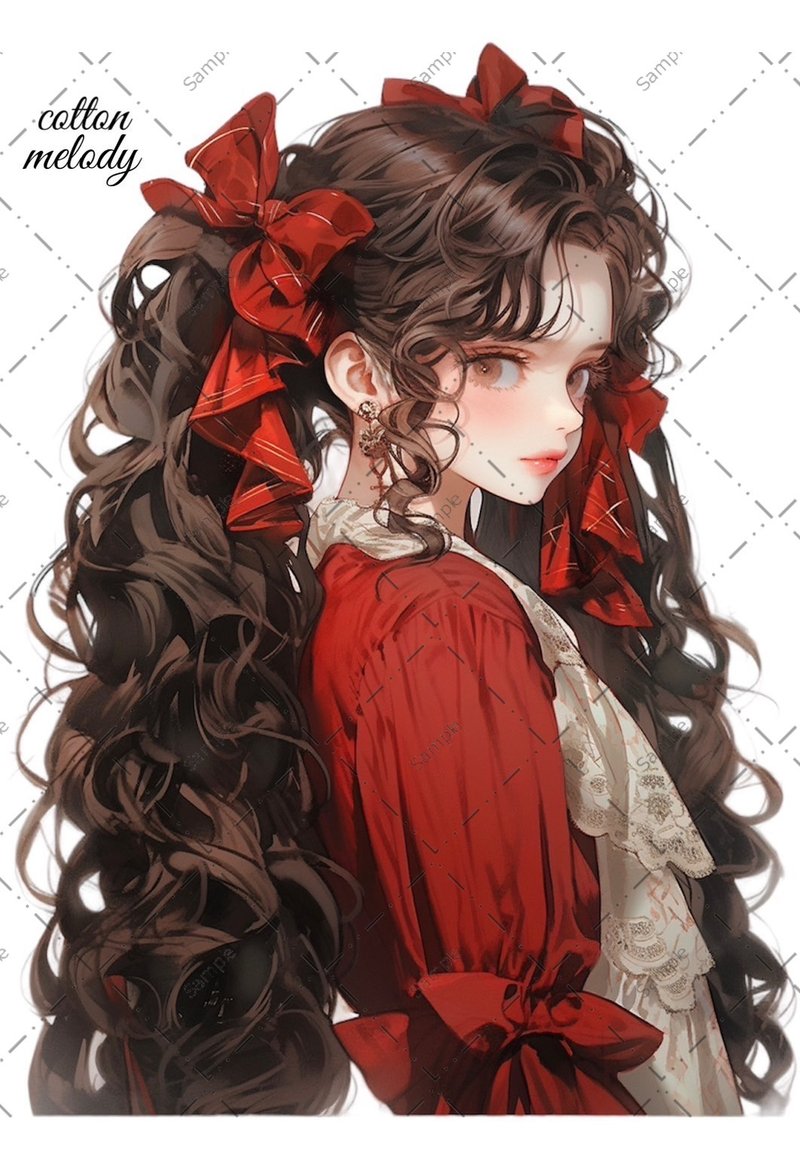 original sticker no.26 人物ステッカー オリジナルステッカー 人物ステッカー 女の子ステッカー オリジナル人物ステッカー - 貼紙 - 紙 