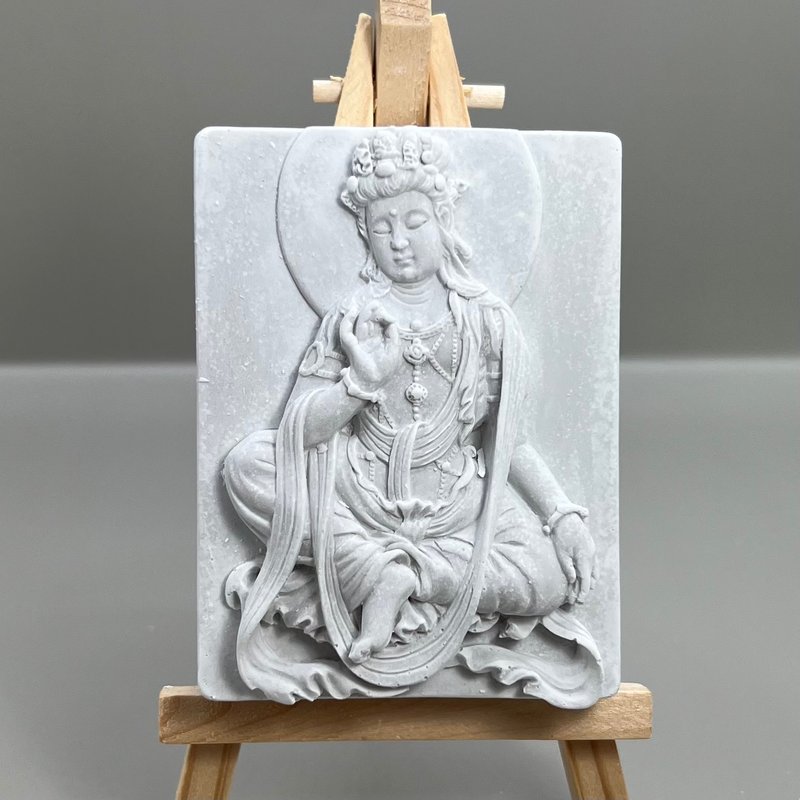 清水模軟裝設計 佛像擺飾(十六)香氛擺件 水泥軟裝 附木架 - 香氛/精油/擴香 - 水泥 灰色