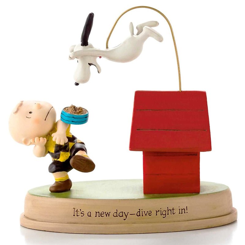 Snoopy Hand Sculpture-A Brand New Day [Hallmark-Peanuts Snoopy Hand Sculpture] - ของวางตกแต่ง - เส้นใยสังเคราะห์ หลากหลายสี