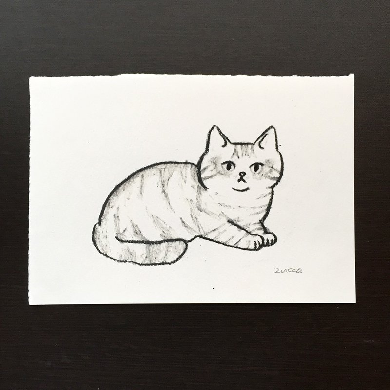 アメリカンショートヘア原画 - 海報/掛畫/掛布 - 紙 白色