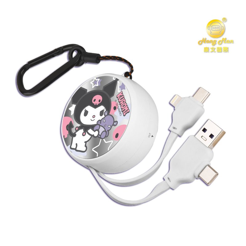 【Hong Man】Sanrio 4-in-1 Retractable Fast Charging Cable Mirror Coolami - Chargers & Cables - Plastic 