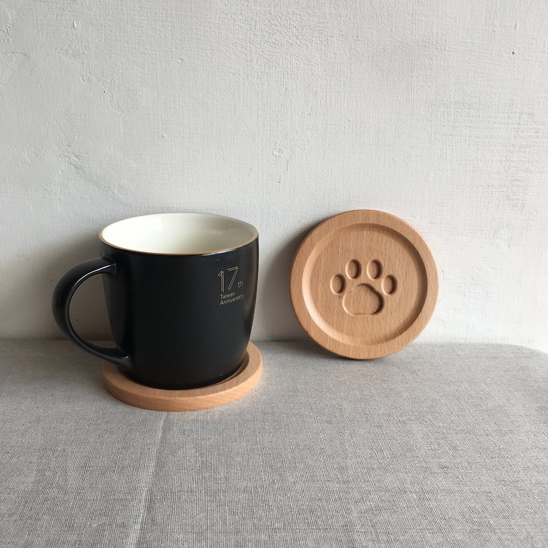 Paws Meatball Coaster  without meat ball - Coasters - Wood Orange