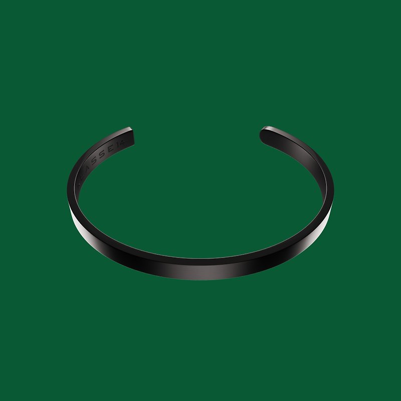 Imperfect Bangle Black / 60mm - Bracelets - Stainless Steel Black