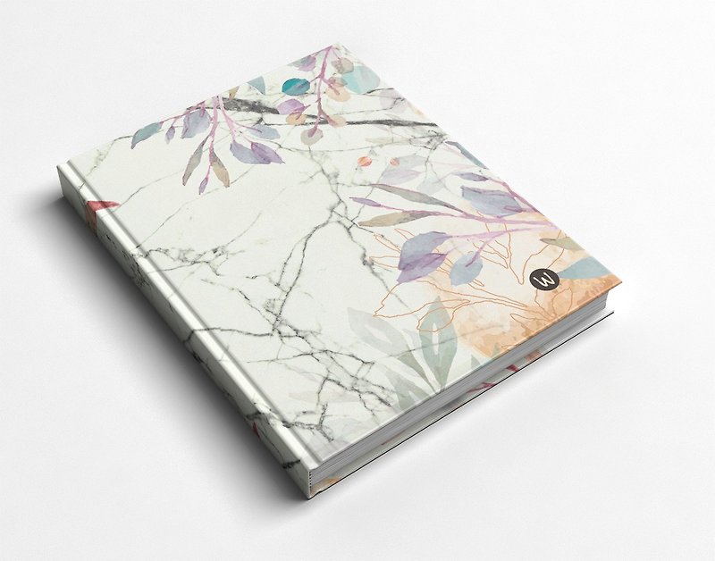 Rococo Strawberry WELKIN Handmade_Handmade Book/Notebook/Handbook/Diary-Ink Flower Marble - สมุดบันทึก/สมุดปฏิทิน - กระดาษ 
