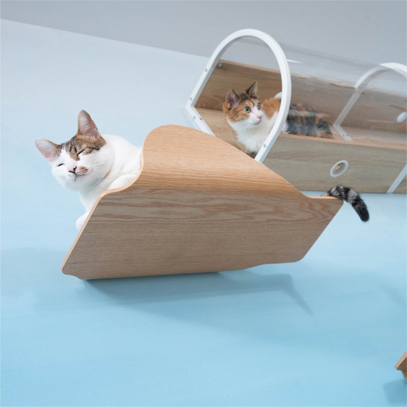 【MYZOO Animals】Stingray (left/right) - Pet Toys - Wood Khaki