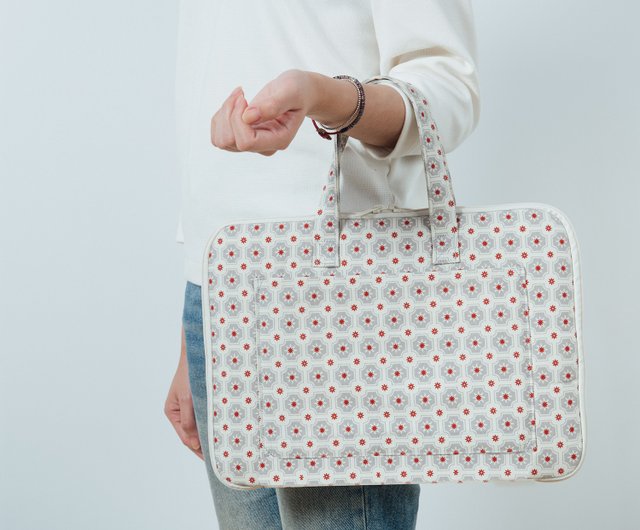 13インチノートパソコンバッグ 古いタイル Ash Grey ショップ 印花楽 Inblooom Pcバッグ Pinkoi