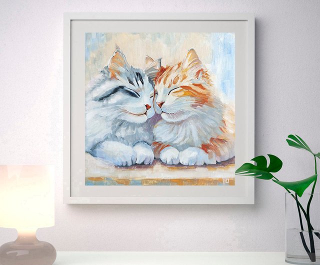 猫の油絵F0ゼロ号原画 絵画 mimoza 通販 14645644｜Creema(クリーマ)