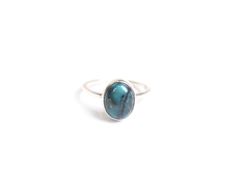 Turquoise Silver ring - แหวนทั่วไป - เงินแท้ สีน้ำเงิน