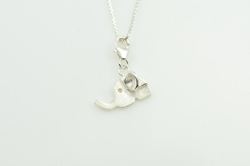 Small animal series - elephant - Necklaces - Other Metals Gray