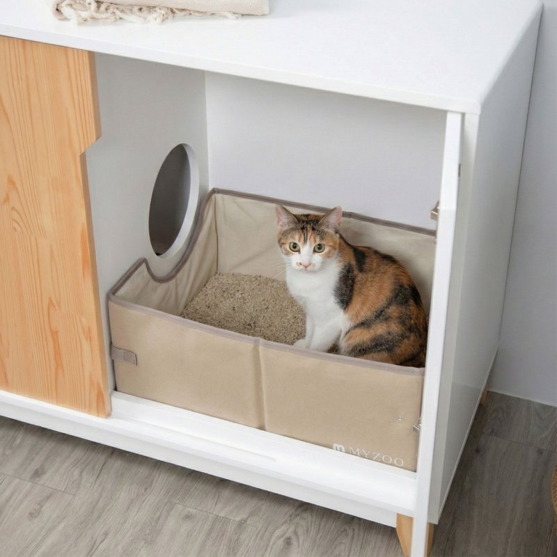 Foldable Cat Litter Box - กระบะทรายแมว - วัสดุกันนำ้ 