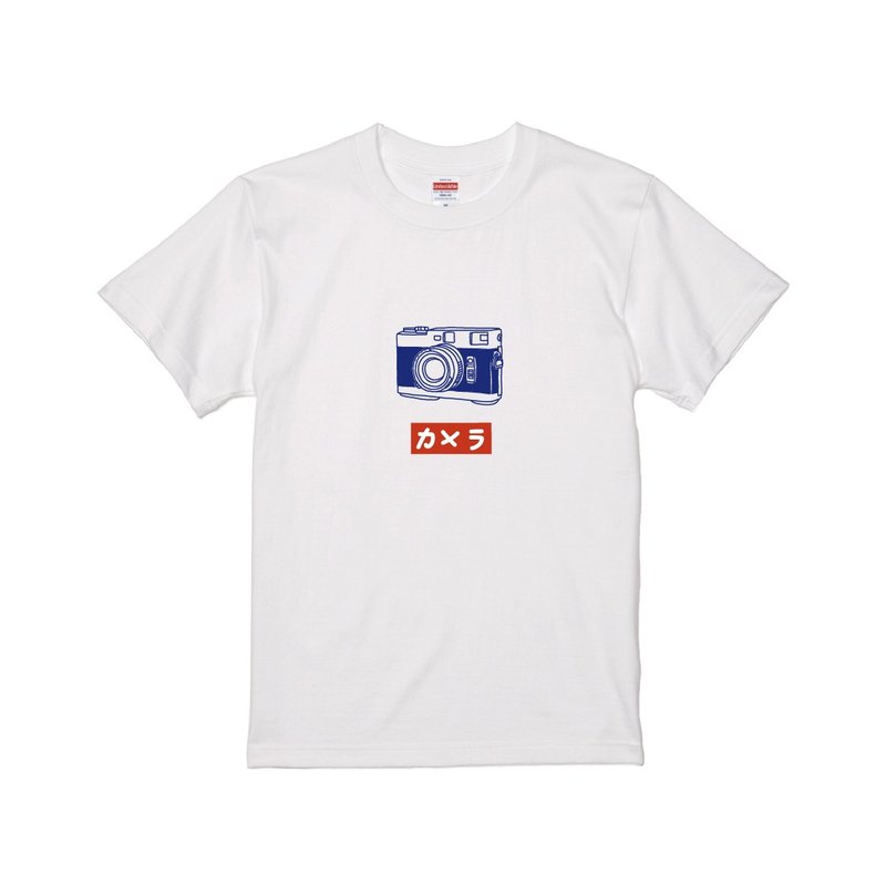 復古相機插畫 T-shirt | Camera Collection | カメラ | A020 - 男 T 恤 - 棉．麻 多色