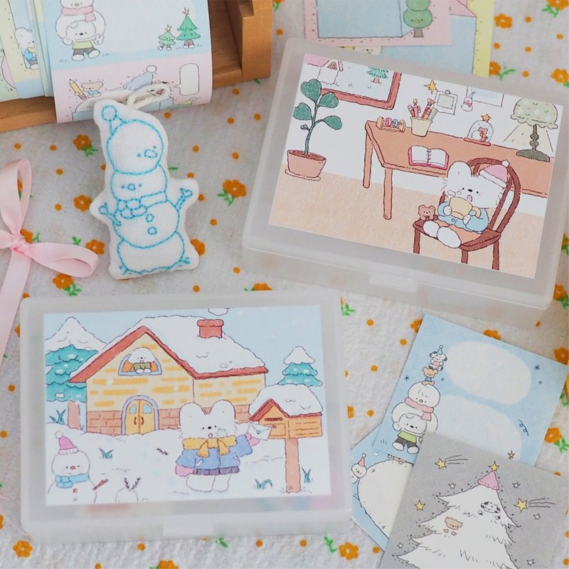 Puppy Bus VOL.16 Cute Puppies Frosted Semi-Transparent Storage Box / Stamp, Sticky Note, Small Card Organizer - Notebooks & Journals - Plastic Multicolor